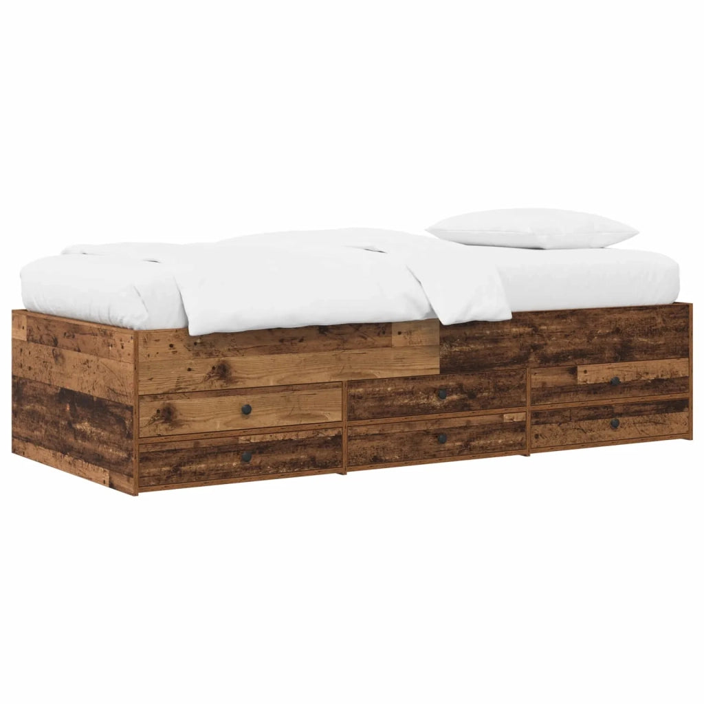 Telaio del letto con storage Legno antico 80 x 200 cm 3429648