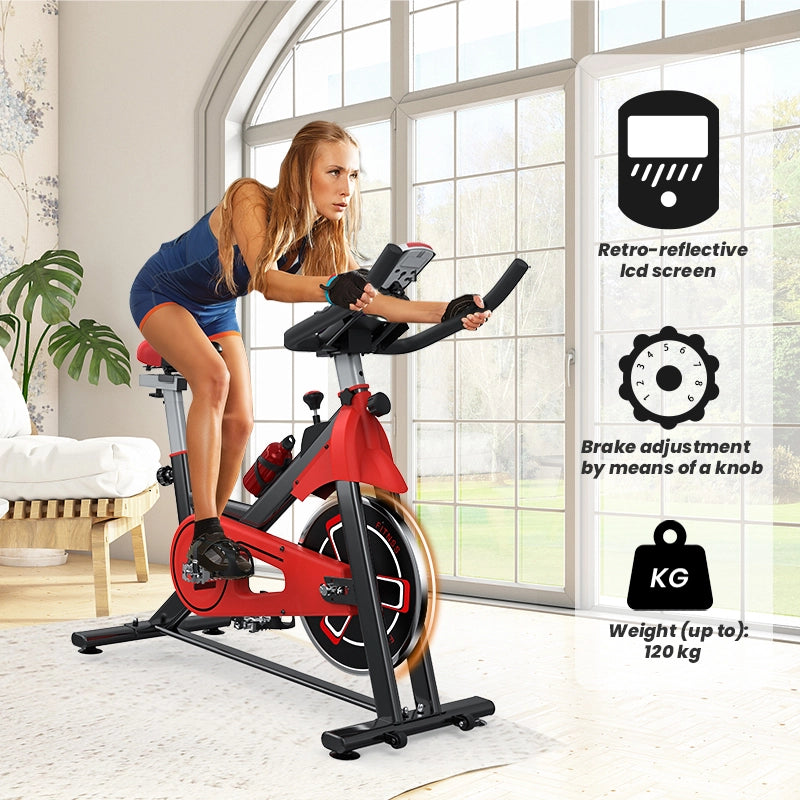 Cyclette da Casa Professionale - RATTANTREE - con Schermo LCD e Portabicchieri - Volano 6kg - capacit¨¤ di 150 kg