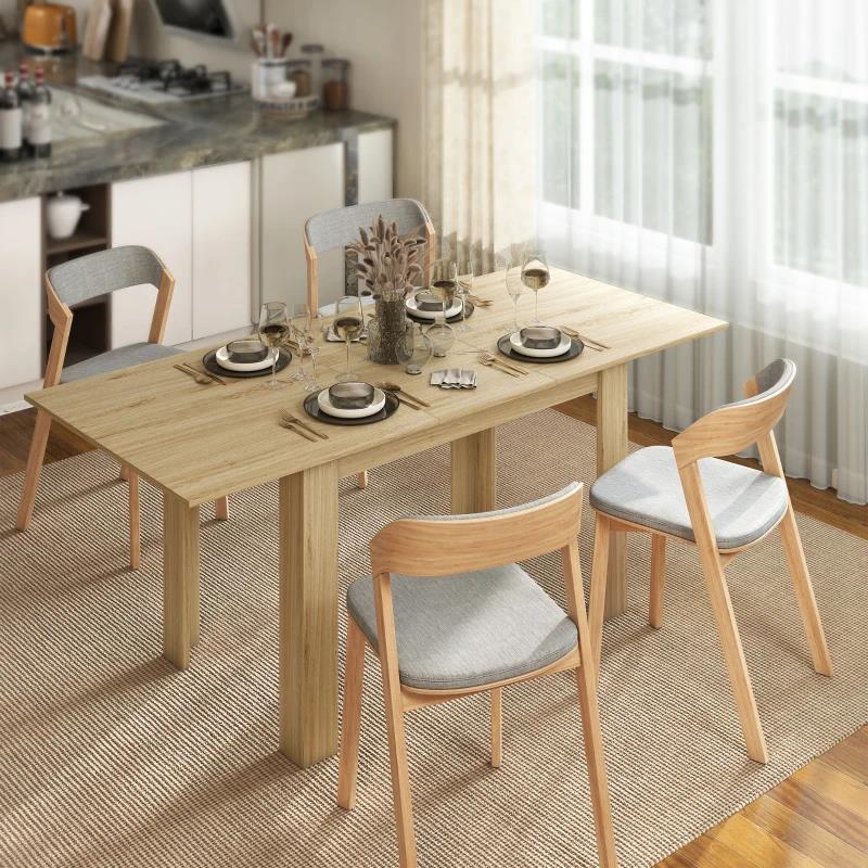 TAVOLO ALLUNGABILE DA PRANZO PER 6-8 PERSONE, 140-180 X 80 CM, COLORE LEGNO