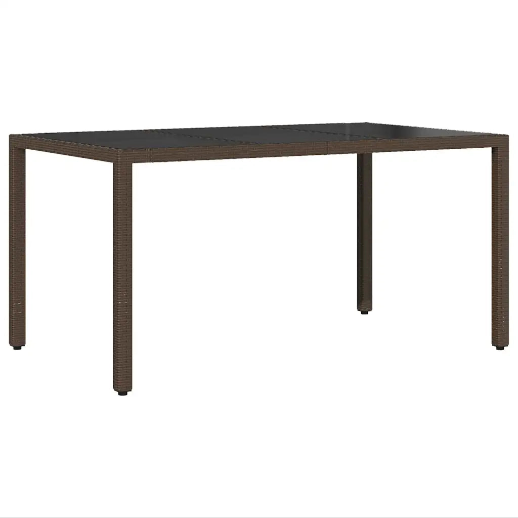 Set da Pranzo per Giardino 7 pcs Marrone polyrattan 3334866
