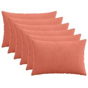 Federa 6 pcs HEERLEN Rosso Arancio 50 x 75 cm corduroy 911646