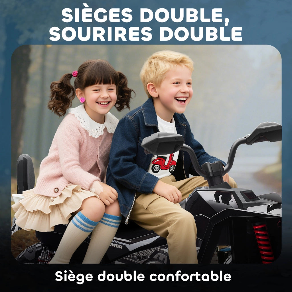 Quad elettrico bambini 24V ATV ¨C zephmum ¨C 109x68,5x76 cm nero