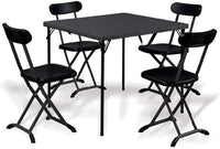 Garden Friend Set Horeca pieghevole in acciaio + HDPE tavolo e 4 sedie antracite