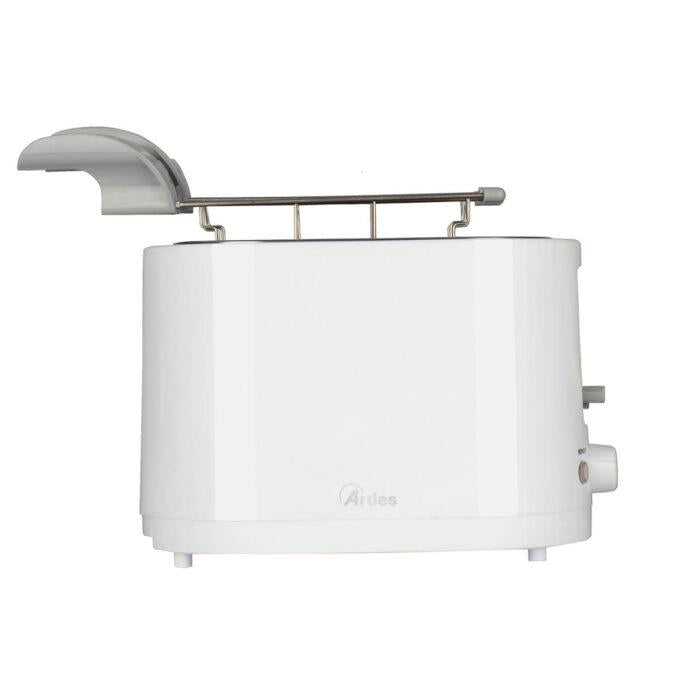 ARDES ARTOAST01 TOSTAPANE ELETTRICO CON 2 PINZE E 7 LIVELLI DI DORATURA 750W COLORE BIANCO