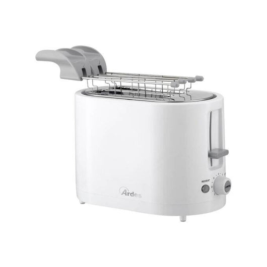 ARDES ARTOAST01 TOSTAPANE ELETTRICO CON 2 PINZE E 7 LIVELLI DI DORATURA 750W COLORE BIANCO