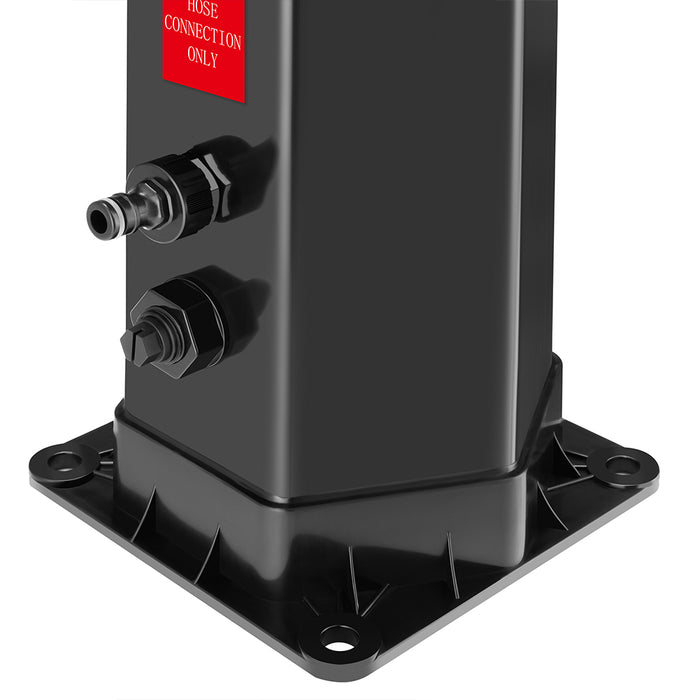 Doccia Solare da Giardino Esagonale 40L con Portasapone Custodia e Borsa 228cm