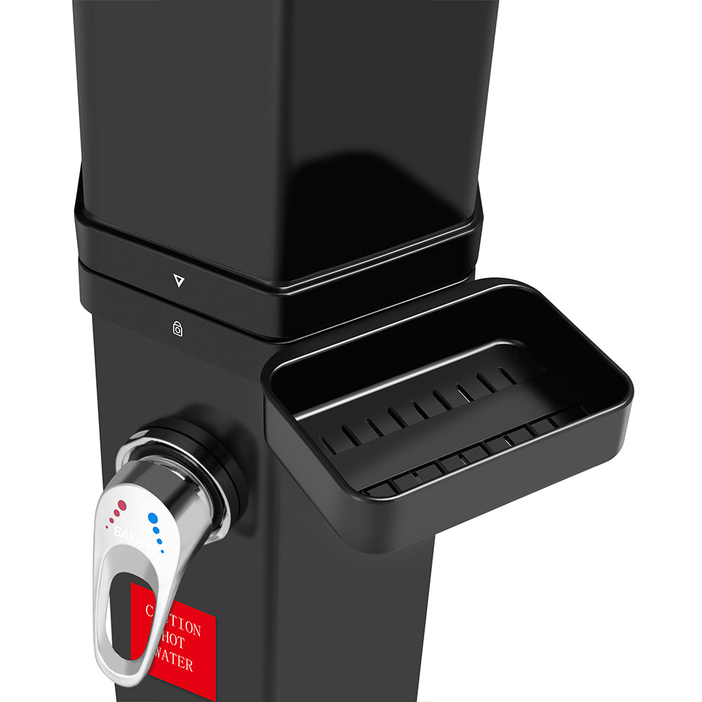 Doccia Solare da Giardino Esagonale 40L con Portasapone Custodia e Borsa 228cm