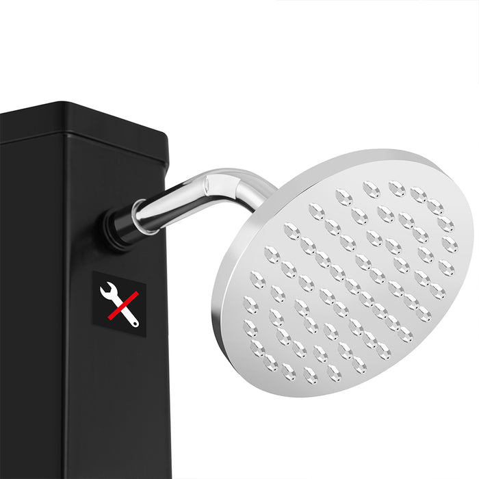 Doccia Solare da Giardino Esagonale 40L con Portasapone Custodia e Borsa 228cm