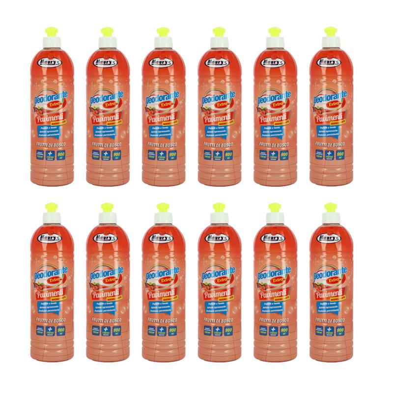 MAURY'S DETERGENTE PAVIMENTI 900 ML FRUTTI DI BOSCO - SET 12PZ
