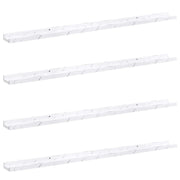 4 pz Scaffale da parete | Ripiano a parete | Mensola a parete Marmo Bianco 115 x 9 x 3 cm