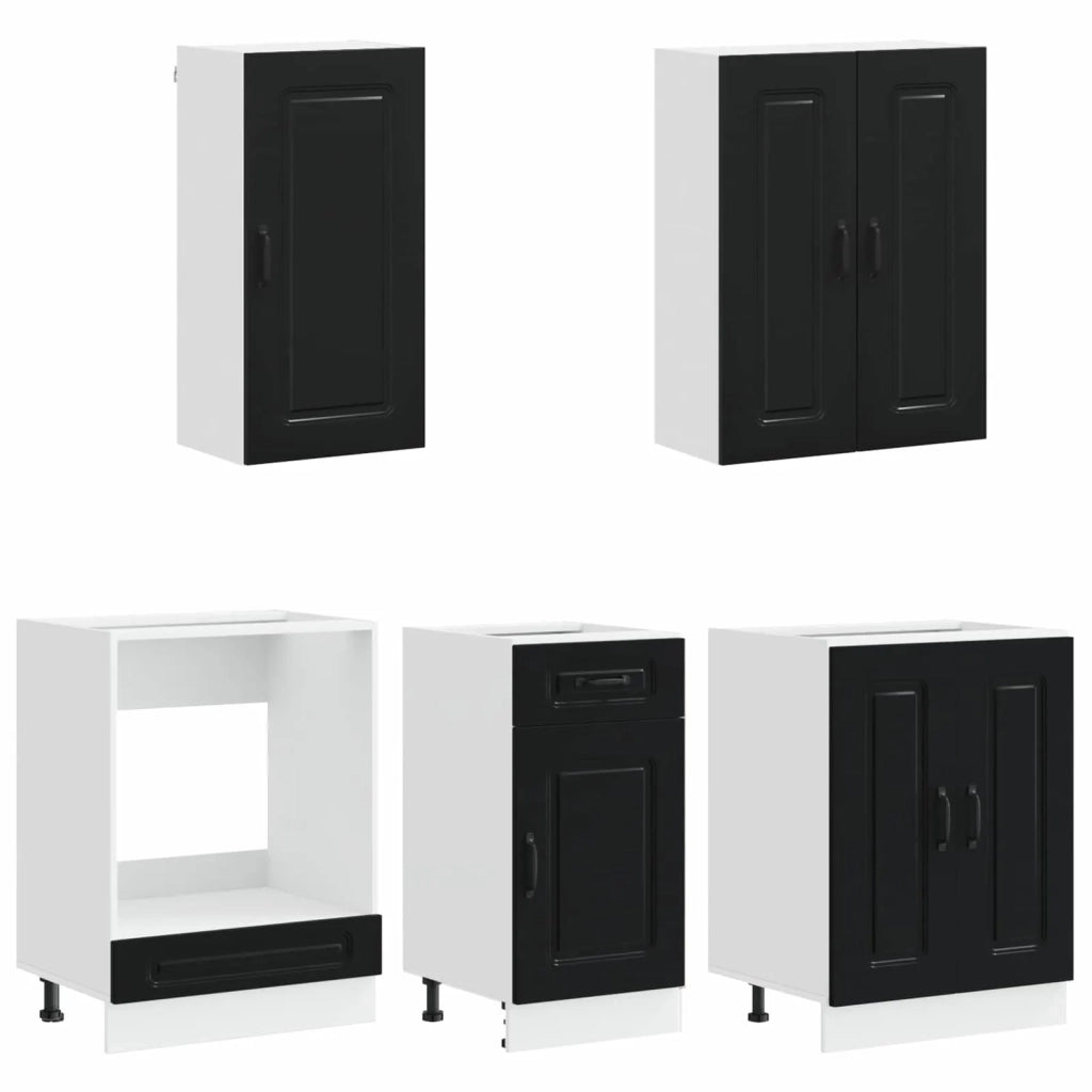 Unità Cucina KALMAR 5 pcs Nero Legno ingegnerizzato 3438236