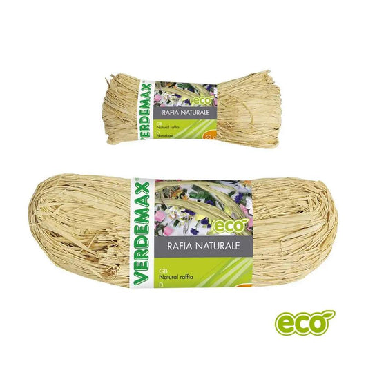 Rafia Naturale in Bobina per Legature di Piante Ortaggi Fiori Verdemax Formato: 50 gr