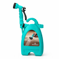 Tubo da Giardino 10mt con Supporto a Muro Accessori e Doccetta 8 Funzioni