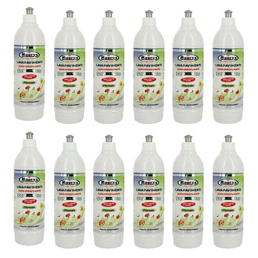 MAURY'S LAVAPAVIMENTI SUPERPROFUMATO SQUEEZABLE 750ML, SET 12PZ FLOREALE
