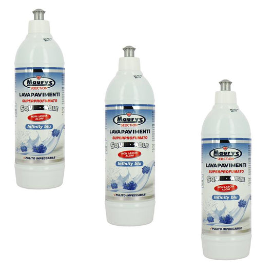 MAURY'S LAVAPAVIMENTI SUPERPROFUMATO SQUEEZABLE 750ML, SET 3PZ INFINITY BLU