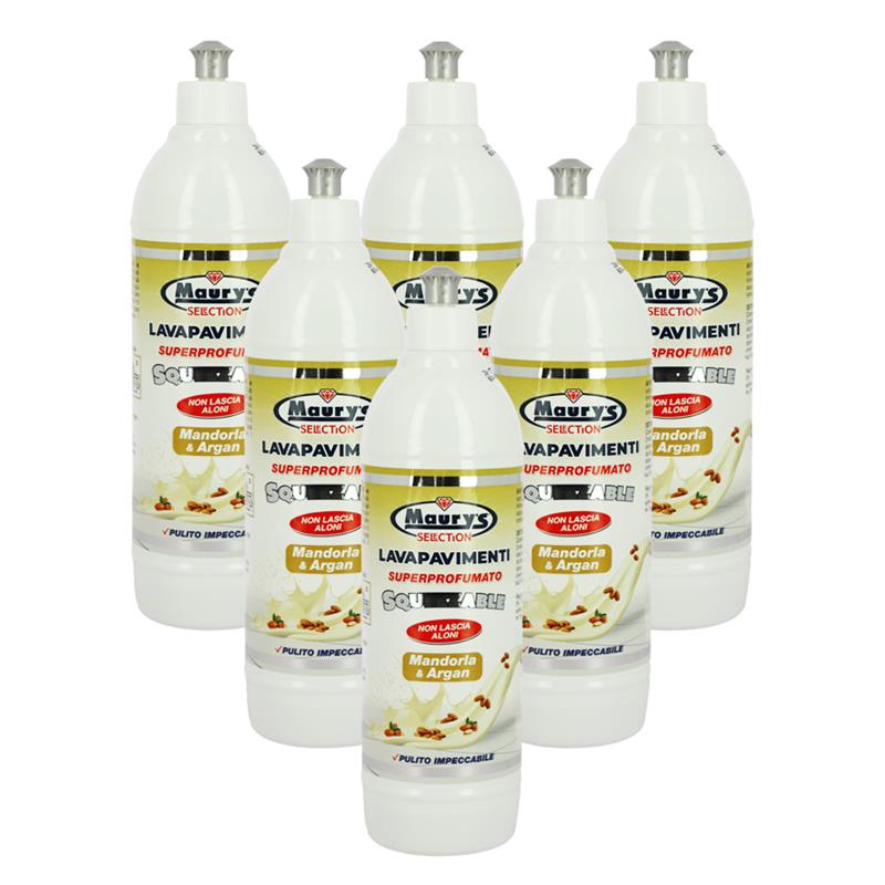 MAURY'S LAVAPAVIMENTI SUPERPROFUMATO SQUEEZABLE 750ML, SET 6PZ  MANDORLA