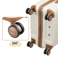 Set 3 Valigie in ABS Rigide Bianco 90-59-38L Ruote Easy Roll Manico Telescopico