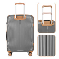 Set 3 Valigie in ABS Rigide Grigio 90-59-38L Ruote Easy Roll Manico Telescopico