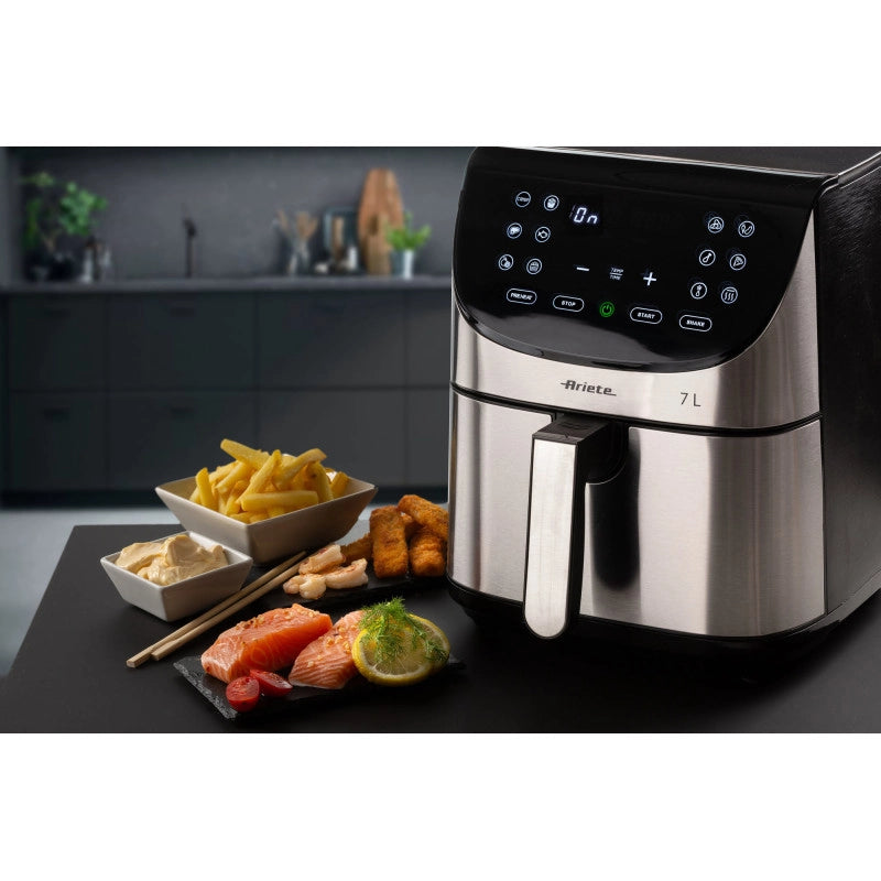 Friggitrice ad aria 1800W, 7L, 2,8kg, 12 programmi, cestello antiaderente con griglia - Metal