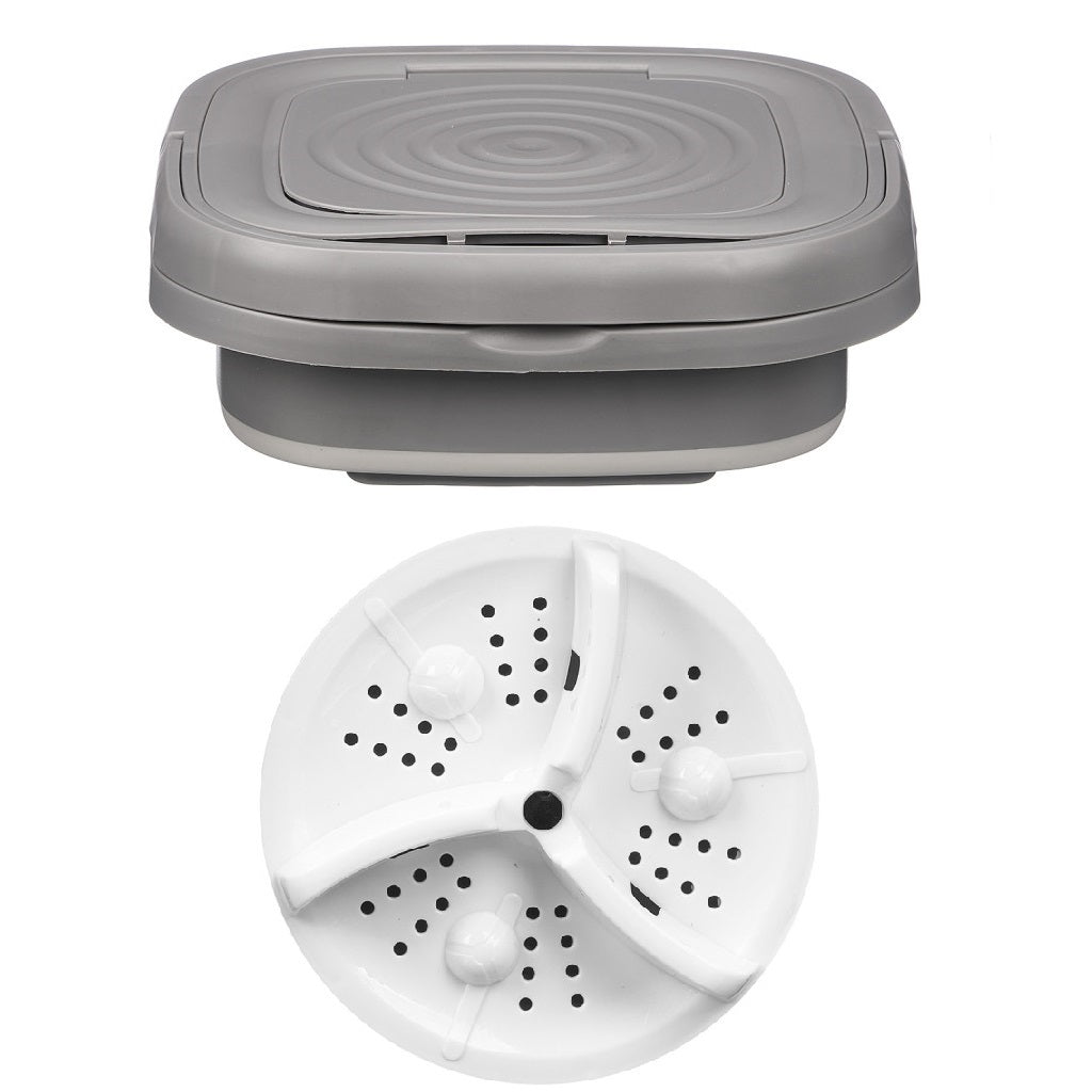 Lavatrice Portatile Campeggio Pieghevole 9LT 18W 12v Salvaspazio Facile da usare