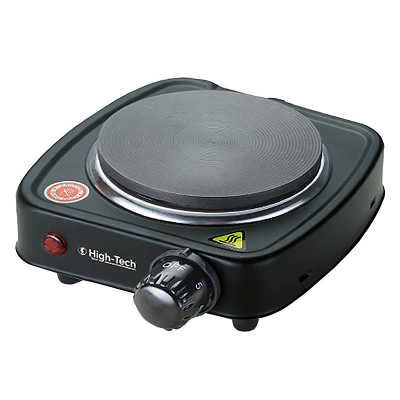 HIGH TECH FORNELLO ELETTRICO PIASTRA SINGOLA TERMOSTATO AUTOMATICO CAVO 1MT 10CM 500W