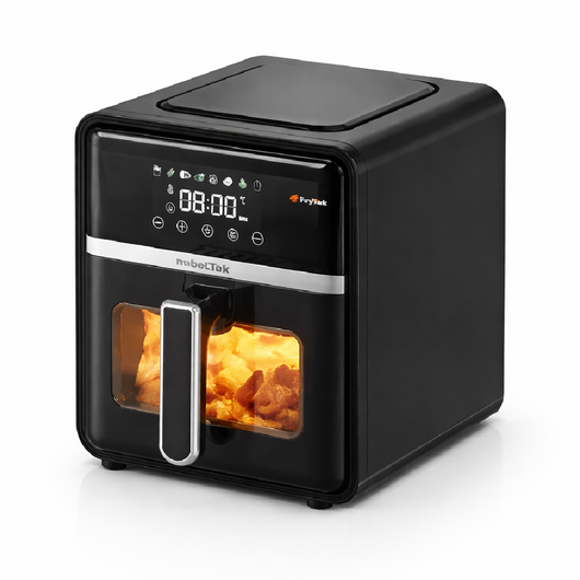 Friggitrice ad Aria 5 Litri 1400W Digitale Led 8 Programmi Senza Olio Nero