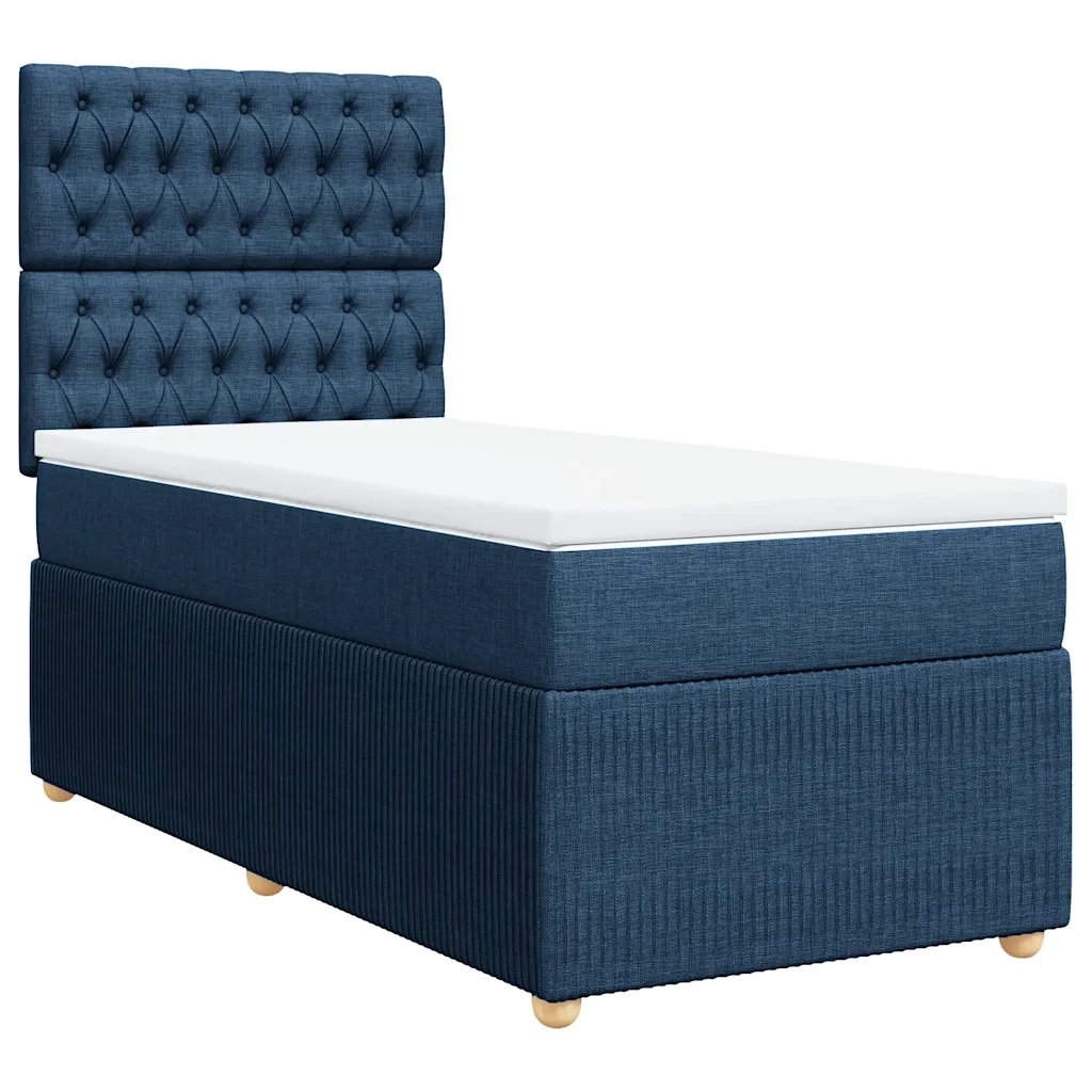 Giroletto a Molle con Materasso Blu 90x190 cm in Tessuto 3294224