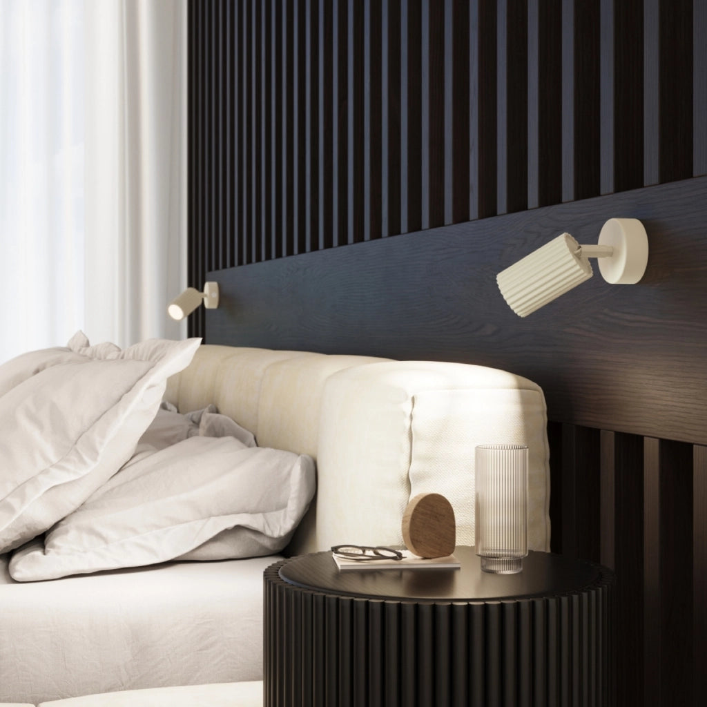 Applique beige moderna orientabile con interruttore GU10 Pure Lume