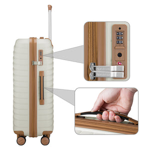 Set 4 Valigie Rigide Bianco Perla in Polipropilene Resistente Urti Beauty Case