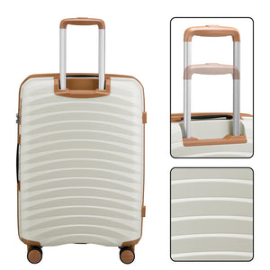 Set 4 Valigie Rigide Bianco Perla in Polipropilene Resistente Urti Beauty Case