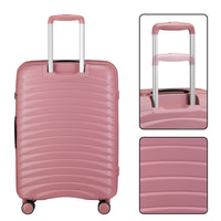 Set 4 Valigie Rigide Rosa in Polipropilene Resistente agli Urti Beauty Case