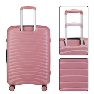 Set 4 Valigie Rigide Rosa in Polipropilene Resistente agli Urti Beauty Case