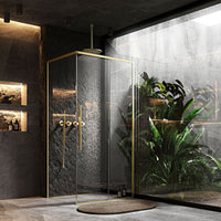 Cabina Doccia Solar Gold Brush 120x90