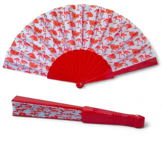 Handwaaier Ultralicht Opvouwbaar Waterafstotend Design Colorato - 42 x 23 cm - Ideale per Feste Estive - Vouwwaaier