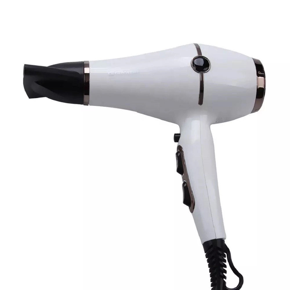 Trade Shop - Asciugacapelli Phon Professionale Motore Ac 2200 Watt 3 Velocità 2 Ugelli Gm-120 -