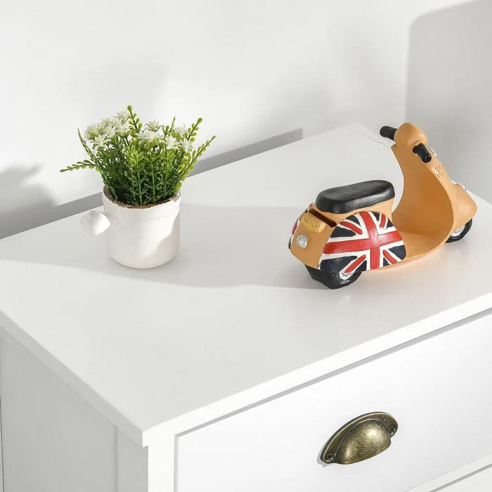 MOBILE CASSETTIERA CON 5 CASSETTI COLORATI, COM= ALTO E SALVASPAZIO, MULTICOLORE BLU