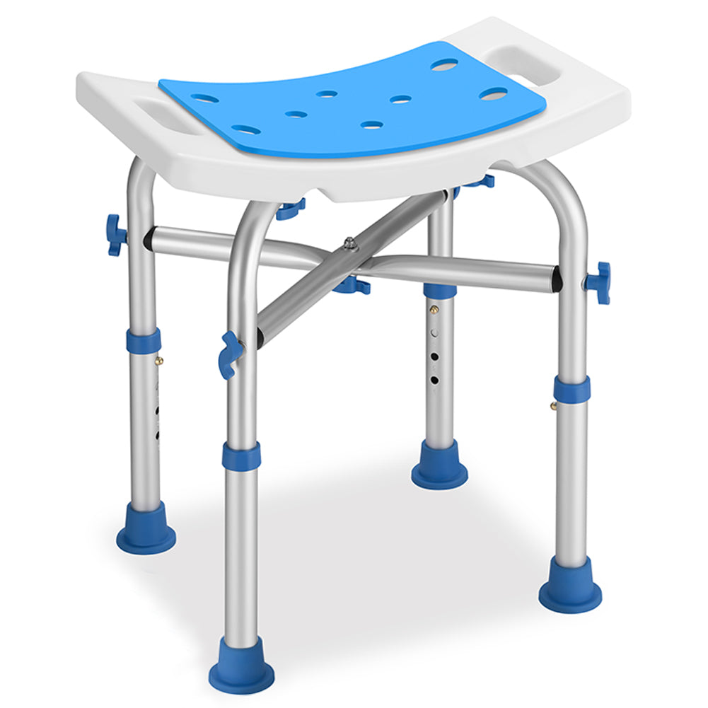 Sgabello Doccia Alluminio Antiscivolo per Anziani e Disabili Altezza Regolabile