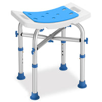 Sgabello Doccia Alluminio Antiscivolo per Anziani e Disabili Altezza Regolabile