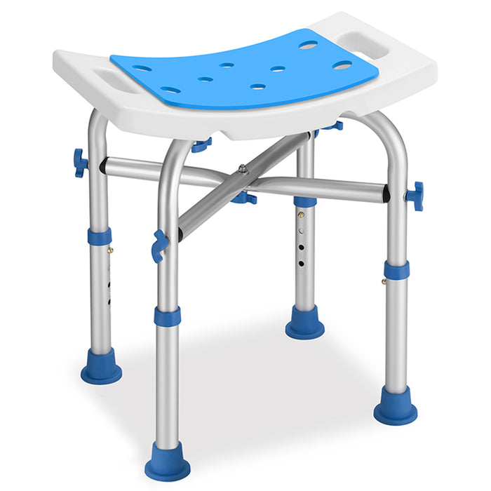 Sgabello Doccia Alluminio Antiscivolo per Anziani e Disabili Altezza Regolabile