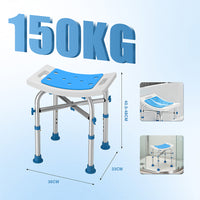 Sgabello Doccia Alluminio Antiscivolo per Anziani e Disabili Altezza Regolabile