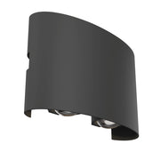 Lampada Da Parete Moderna Da Esterno Metallo Grigio Luce Led 4W Ip54