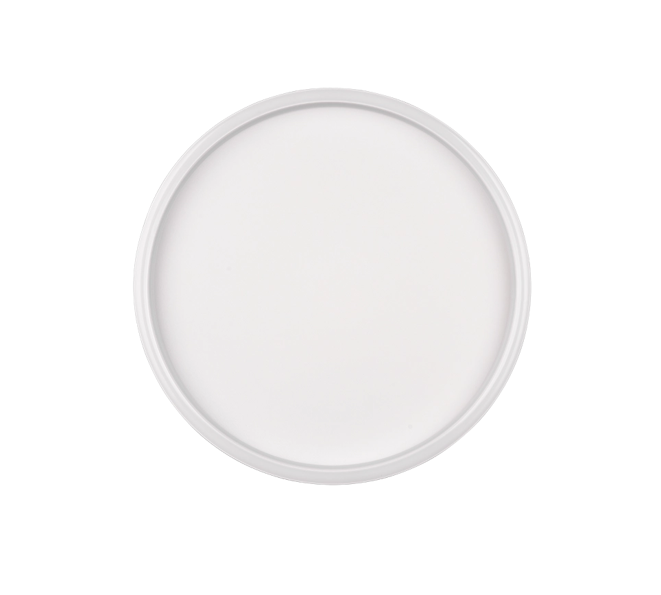 Plafoniera LED, metallo, bianco opaco, 35x5,8x35 cm, Rotonda