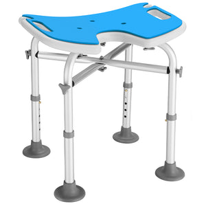 Sgabello da Doccia per Anziani e Disabili Altezza Regolabile e Piedi Antiscivolo