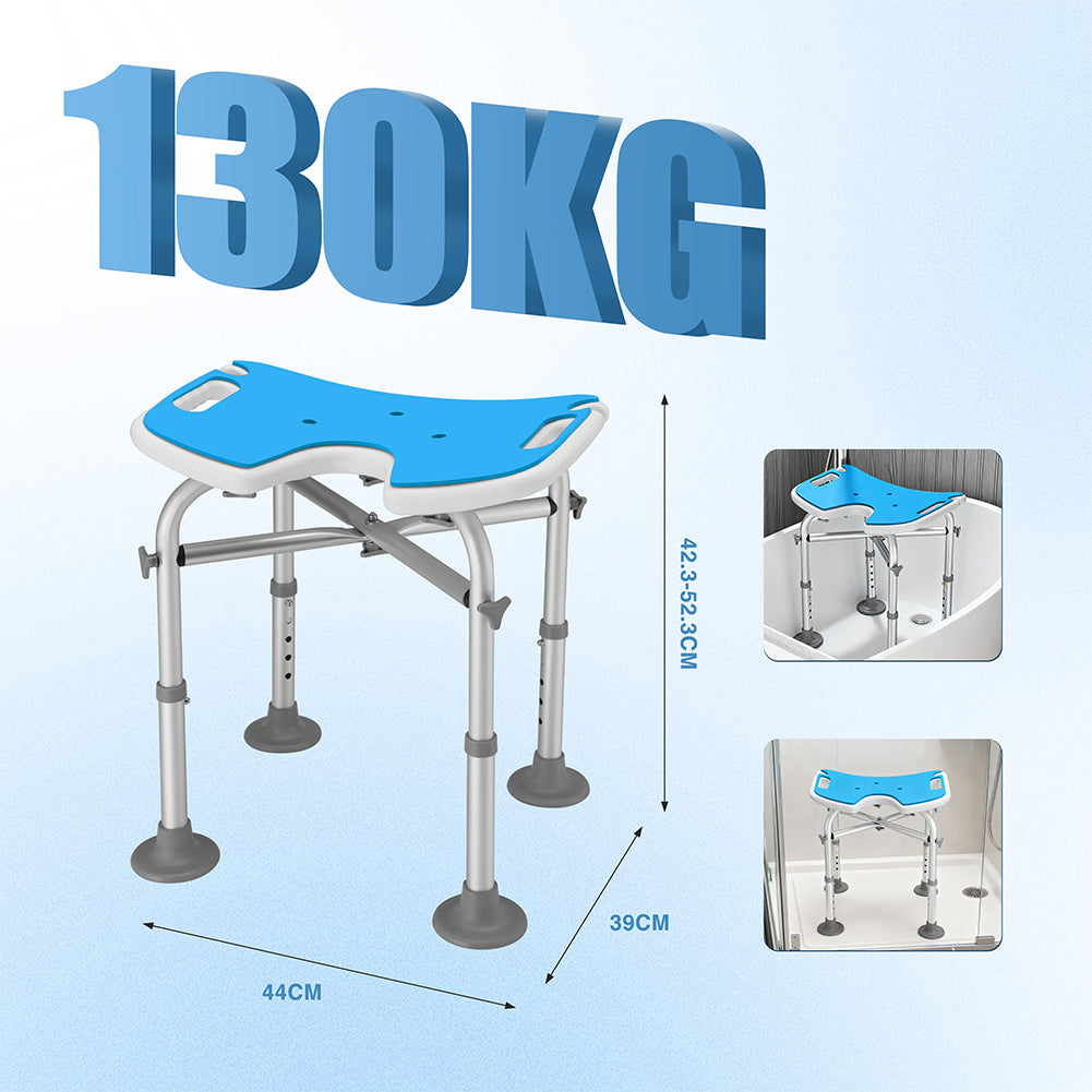 Sgabello da Doccia per Anziani e Disabili Altezza Regolabile e Piedi Antiscivolo