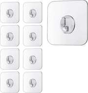 Spineggini trasparenti autoadesivi - Spineggini pesanti da applicare e rimuovere per cucina, bagno e parete - Set di 10 spineggini neri