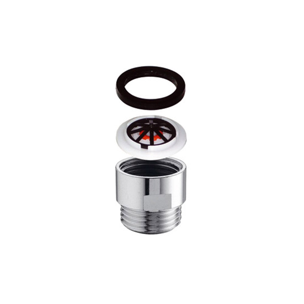 Raccordo in ottone per doccia-soffione con limitatore 8 lt/min