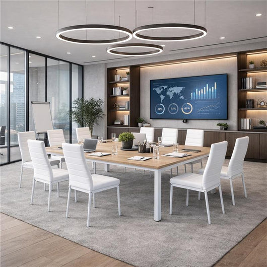 SET 4 SEDIE IVY BIANCA  IN METALLO CON SEDUTA IMBOTTITA 53 X 46 X H97 CM