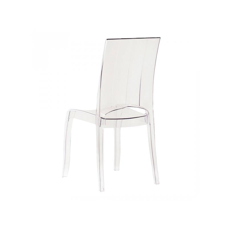 SET 4 SEDIE PARIS IN POLICARBONATO DESIGN MODERNO CONFORTEVOLE PER INTERNI 46,3X55X97,5H CM