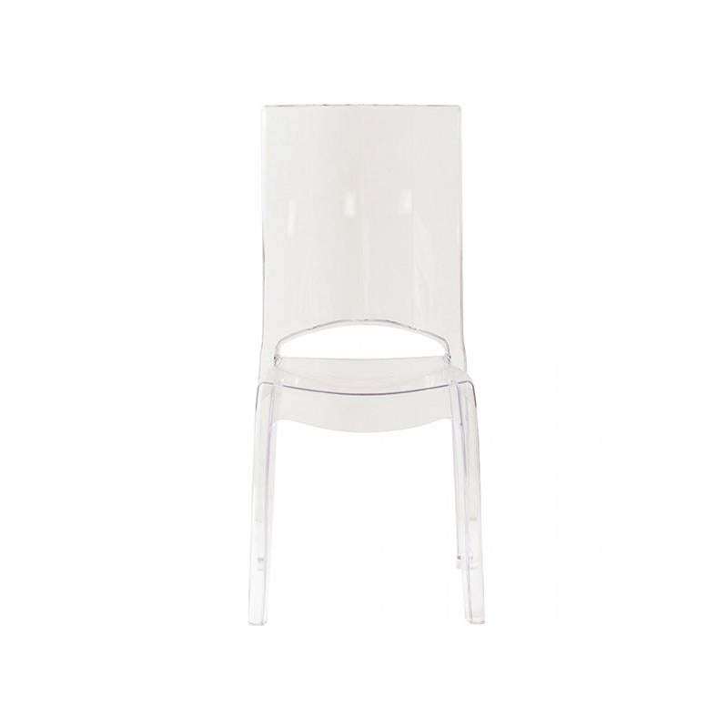 SET 4 SEDIE PARIS IN POLICARBONATO DESIGN MODERNO CONFORTEVOLE PER INTERNI 46,3X55X97,5H CM