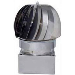 Fumaiolo girevole globo inox quadrato cm. 22x22